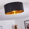 Togo Plafondlamp Messing, Zwart, 1-licht