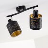 Bathinda Plafondlamp Zwart, 2-lichts
