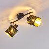 Bathinda Plafondlamp Zwart, 2-lichts