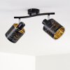 Bathinda Plafondlamp Zwart, 2-lichts