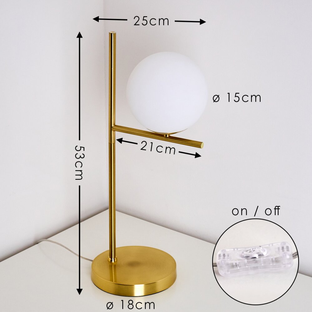 Hogatza Tafellamp Messing, 1-licht