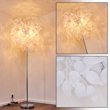 Nauela Staande lamp Staal geborsteld, 3-lichts Nauela Staande lamp Staal geborsteld, 3-lichts