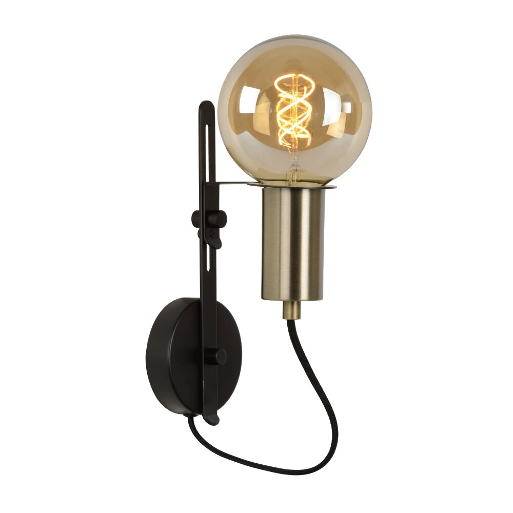 Lucide MALCOLM Muurlamp Zwart, 1-licht main product photo