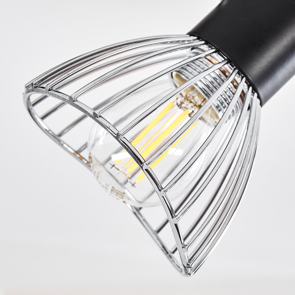 Burkal Plafondlamp Chroom, Zwart, 3-lichts