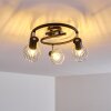 Burkal Plafondlamp Chroom, Zwart, 3-lichts
