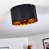 Togo Plafondlamp Messing, Zwart, 1-licht
