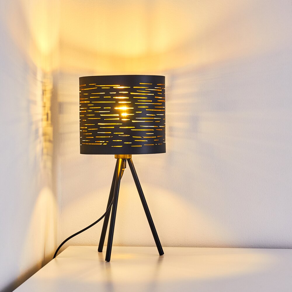 Bathinda Tafellamp Zwart, 1-licht