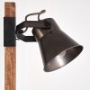 Oksbol Staande lamp Donkerbruin, Grijs, Staal geborsteld, 2-lichts