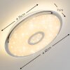 Jamton Plafondlamp LED Chroom, 1-licht, Afstandsbediening