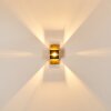 Tora Muurlamp Zwart-Goud, 1-licht