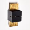 Tora Muurlamp Zwart-Goud, 1-licht