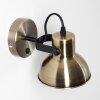 Fresno Wandlamp Zwart-Goud, 1-licht