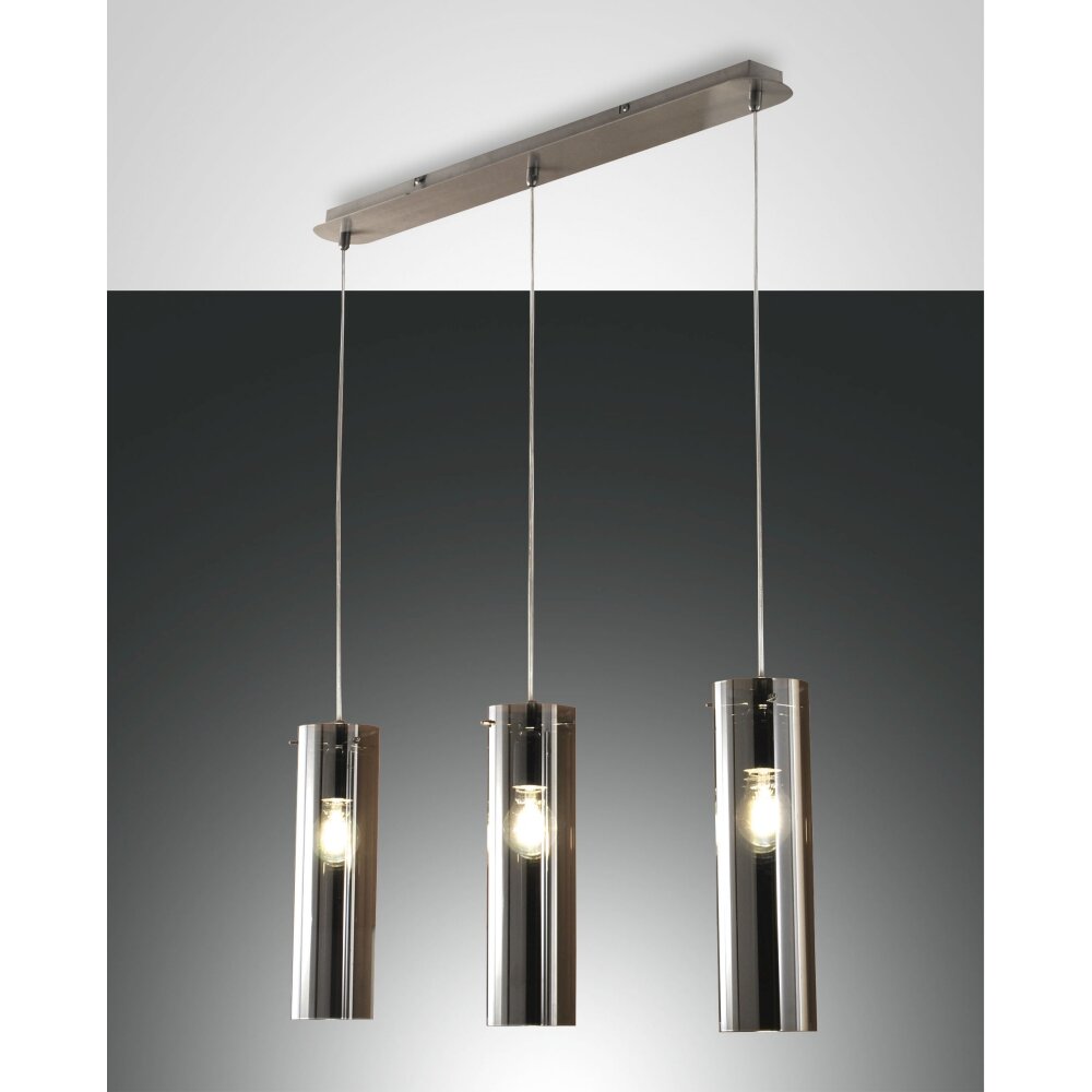Fabas Luce Sintesi Hanglampen Nikkel glanzend, 3-lichts main product photo