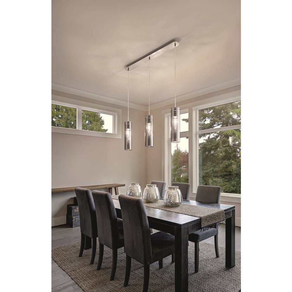 Fabas Luce Sintesi Hanglampen Nikkel glanzend, 3-lichts