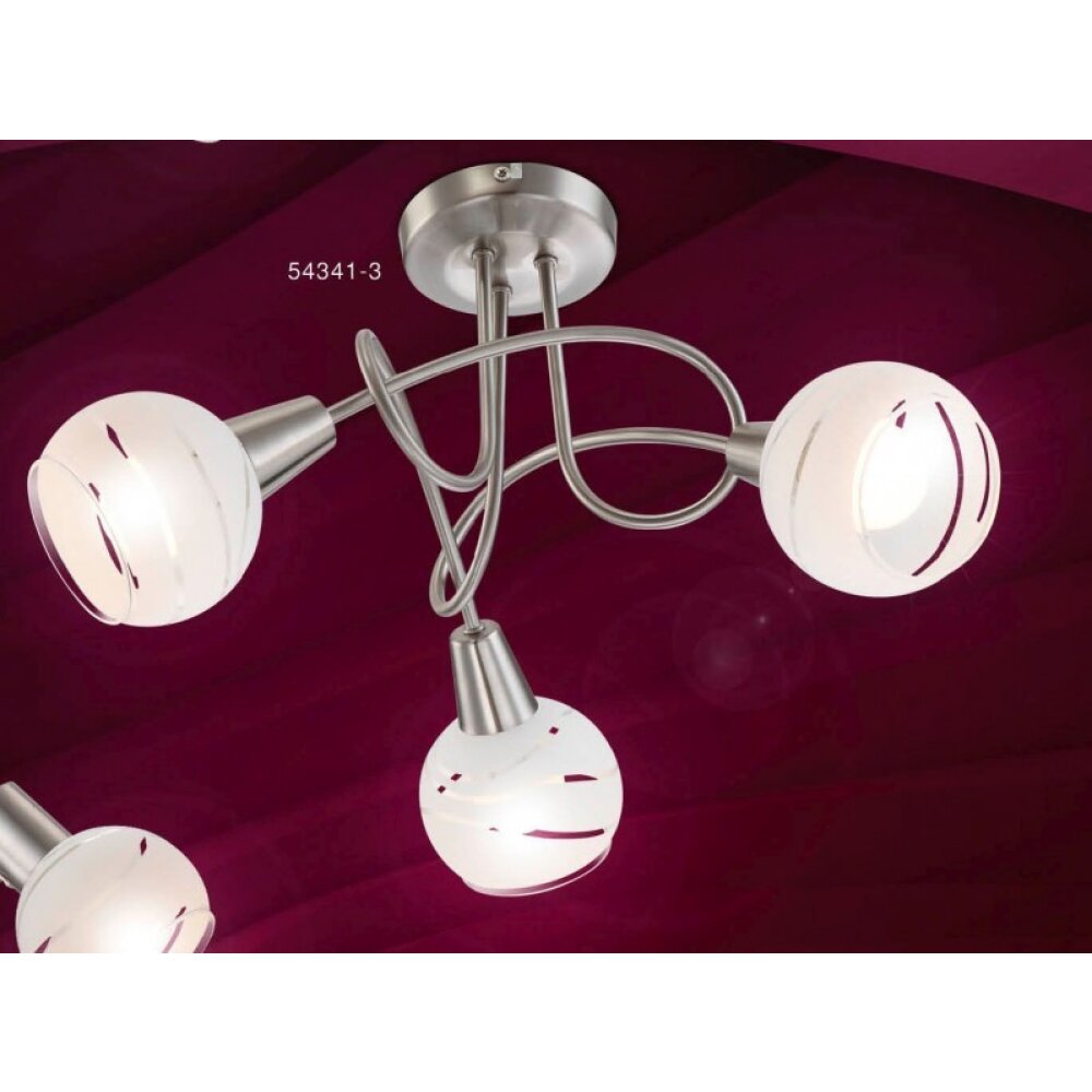 Globo ELLIOTT Plafondlamp Nikkel mat, 3-lichts main product photo