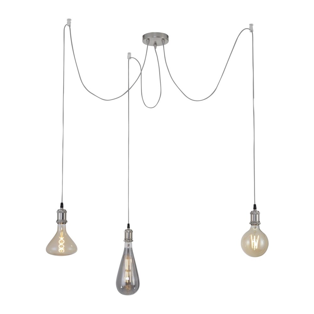 Leuchten Direkt DIY Hanglamp roestvrij staal, 3-lichts main product photo