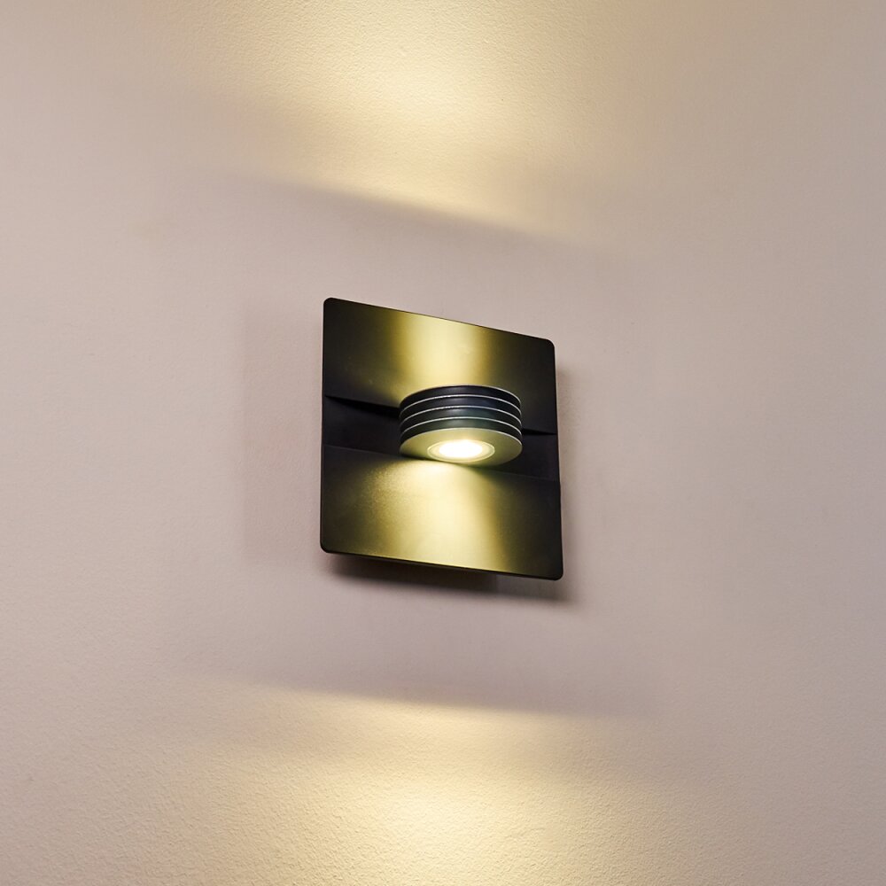 Haslen Buiten muurverlichting LED Antraciet, 1-licht