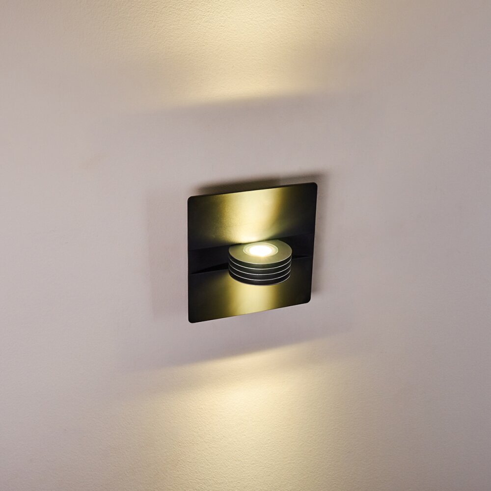 Haslen Buiten muurverlichting LED Antraciet, 1-licht