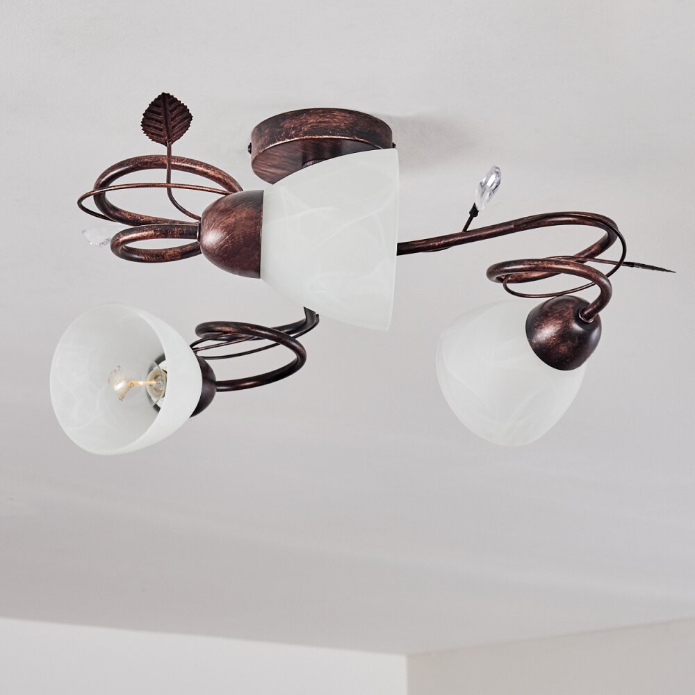 Peccia Plafondlamp Roest, 3-lichts