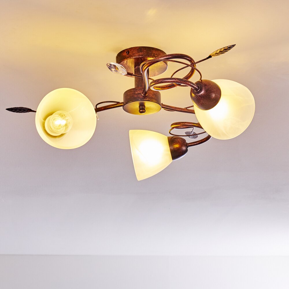 Peccia Plafondlamp Roest, 3-lichts