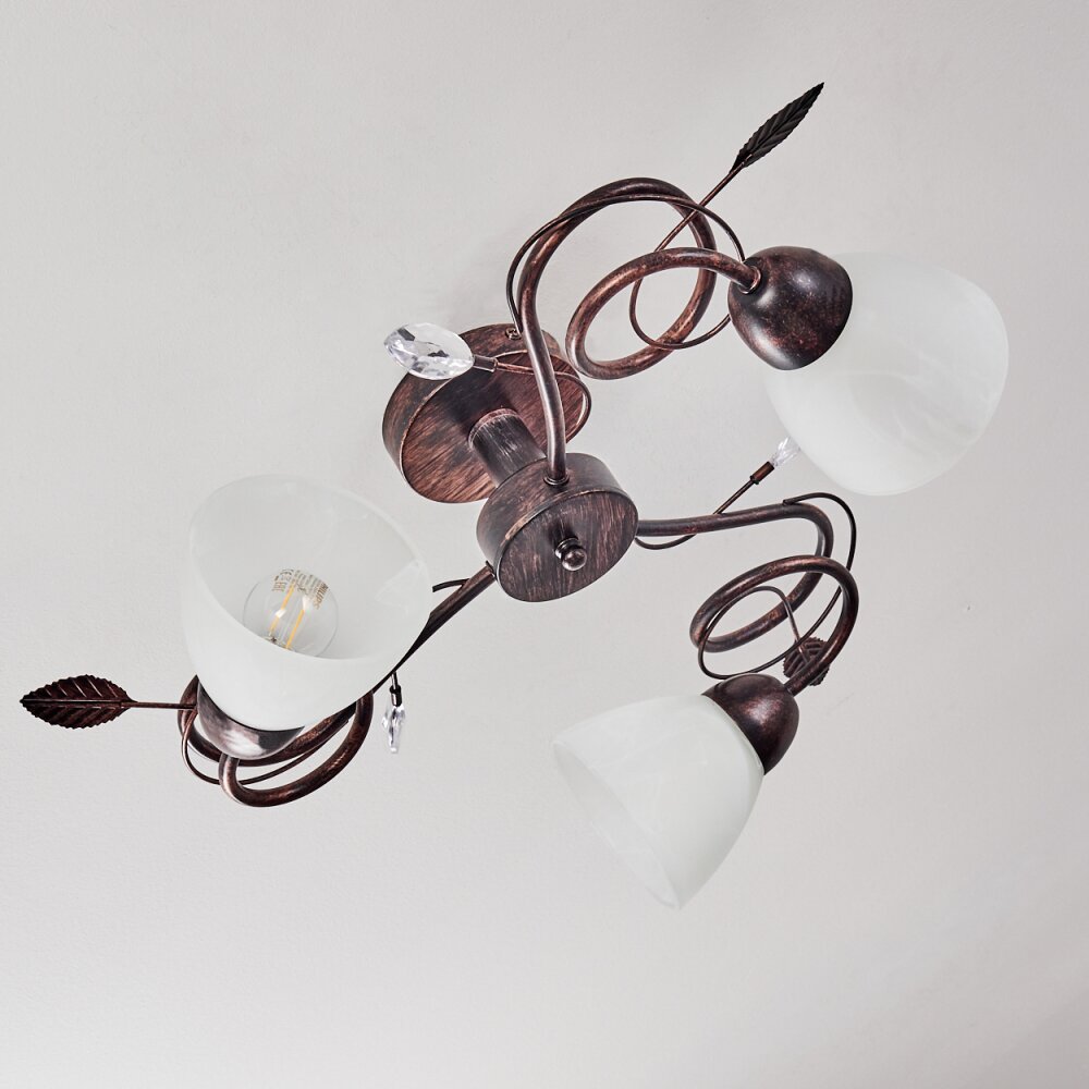 Peccia Plafondlamp Roest, 3-lichts