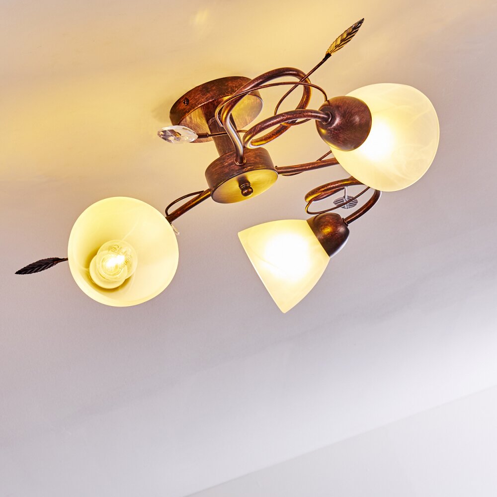Peccia Plafondlamp Roest, 3-lichts