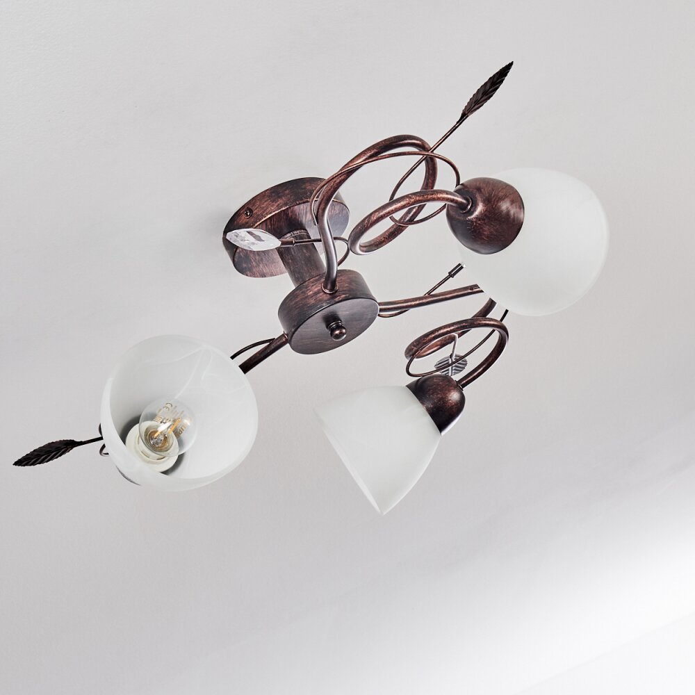Peccia Plafondlamp Roest, 3-lichts