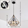 Riekje Hanger Zwart, 1-licht