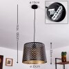 Libreville Hanger Zwart, 1-licht