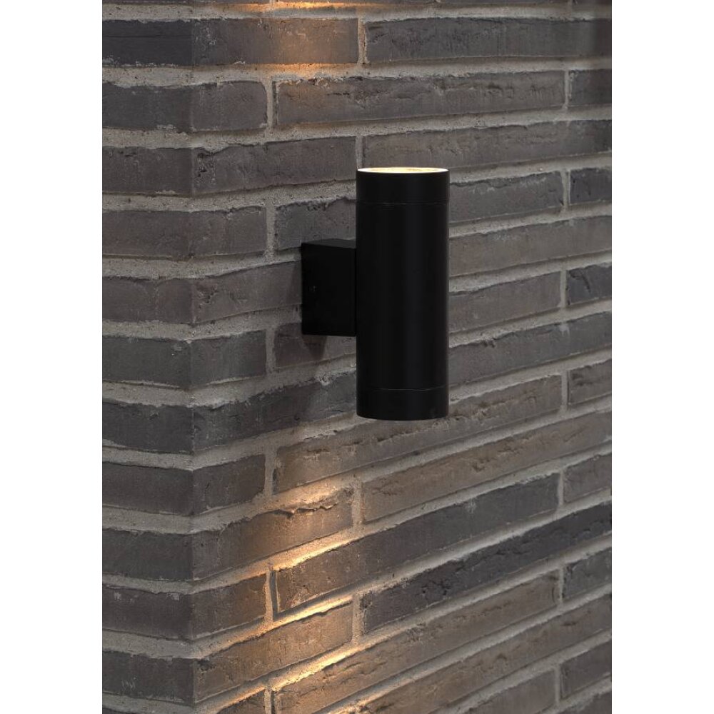 Nordlux TIN Buiten muurverlichting Zwart, 2-lichts