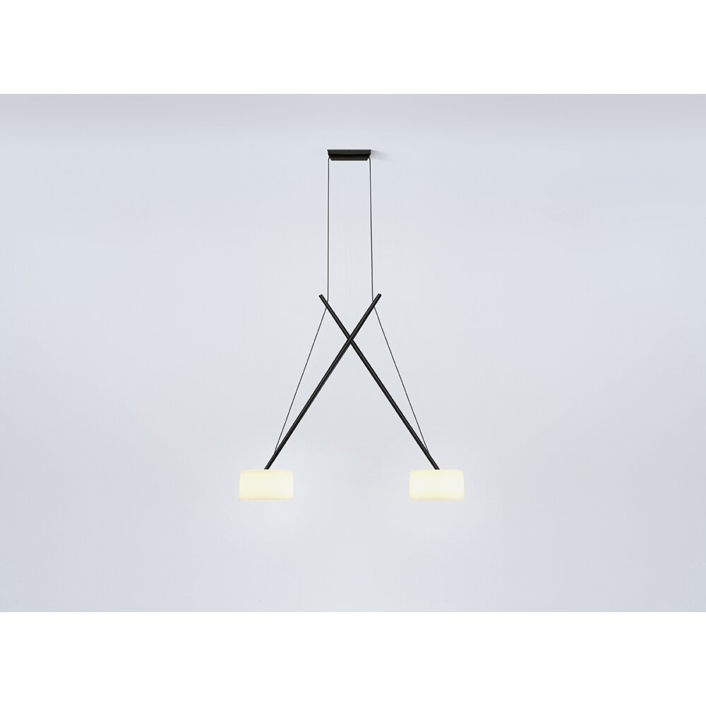 Serien Lighting TWIN Suspension Hanglamp LED Zwart, 1-licht main product photo