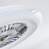 Petrovac plafondventilator LED Chroom, Wit, 1-licht, Afstandsbediening