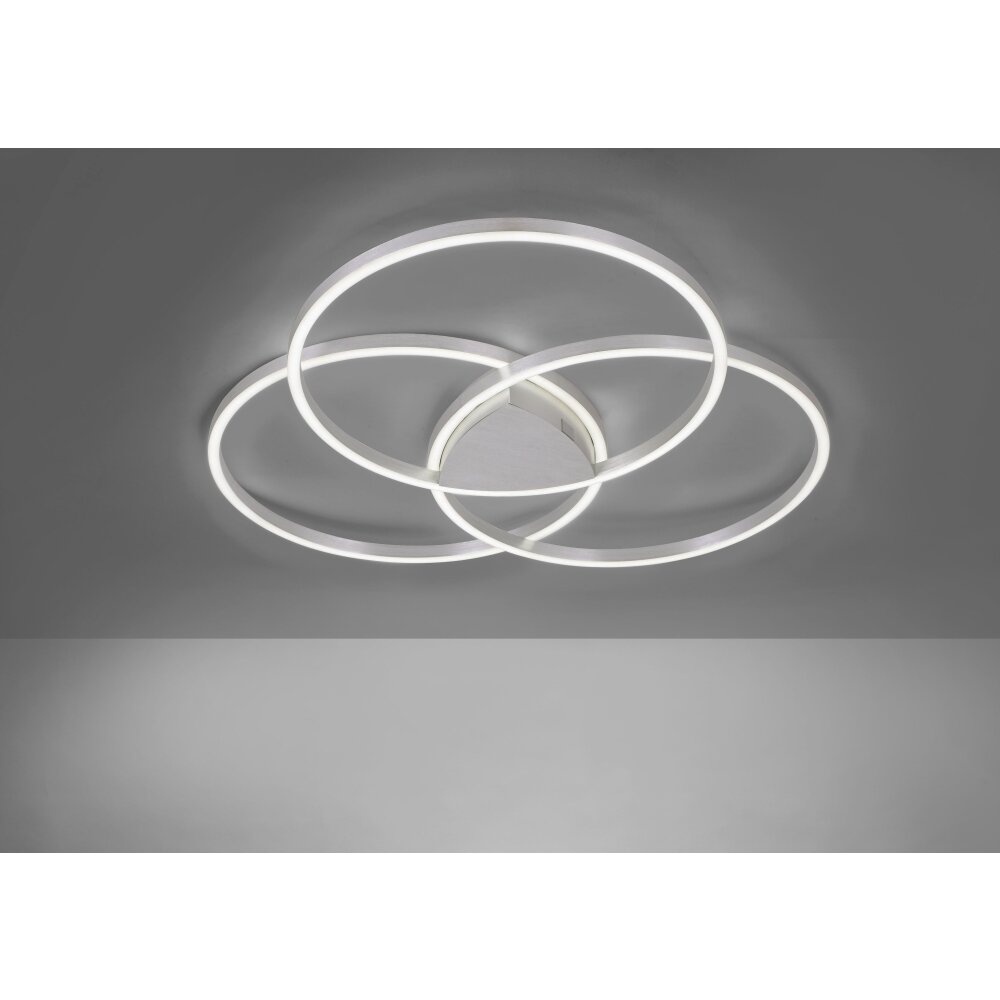 Paul Neuhaus Q-KATE Plafondlamp LED Zilver, 3-lichts, Afstandsbediening