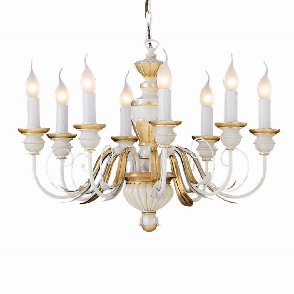 Ideallux FIRENZE kroonluchter Wit, 8-lichts main product photo