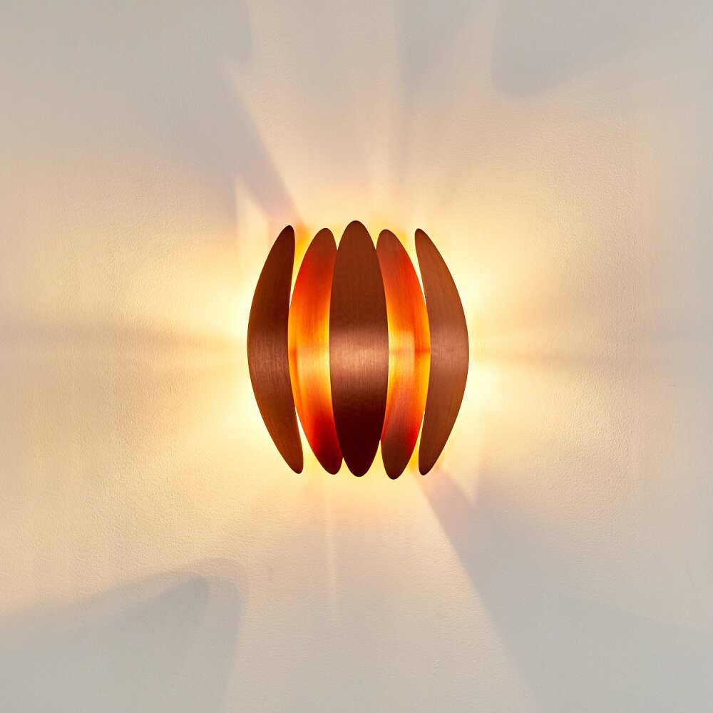Tulpio Muurlamp Koperkleurig, 2-lichts