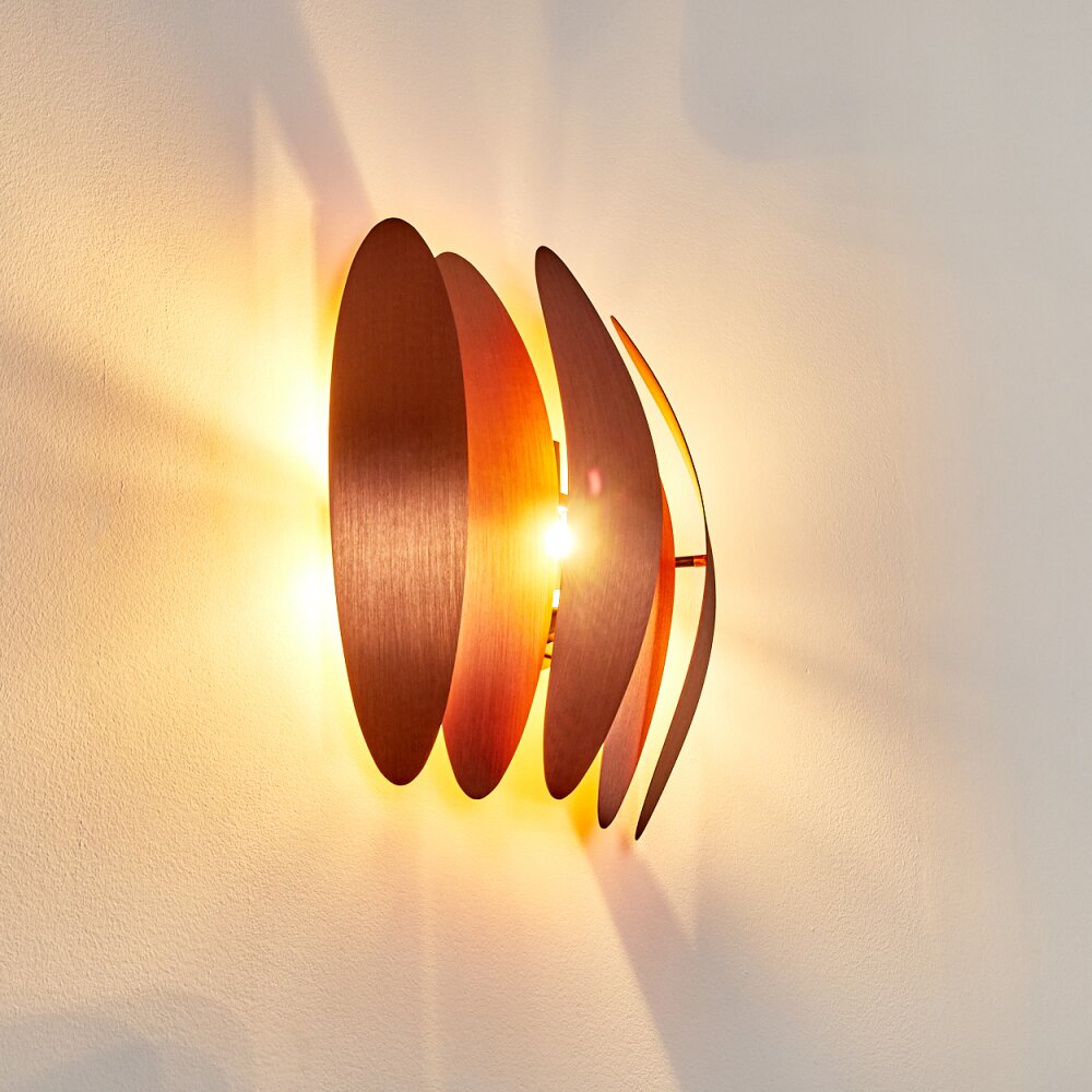 Tulpio Muurlamp Koperkleurig, 2-lichts