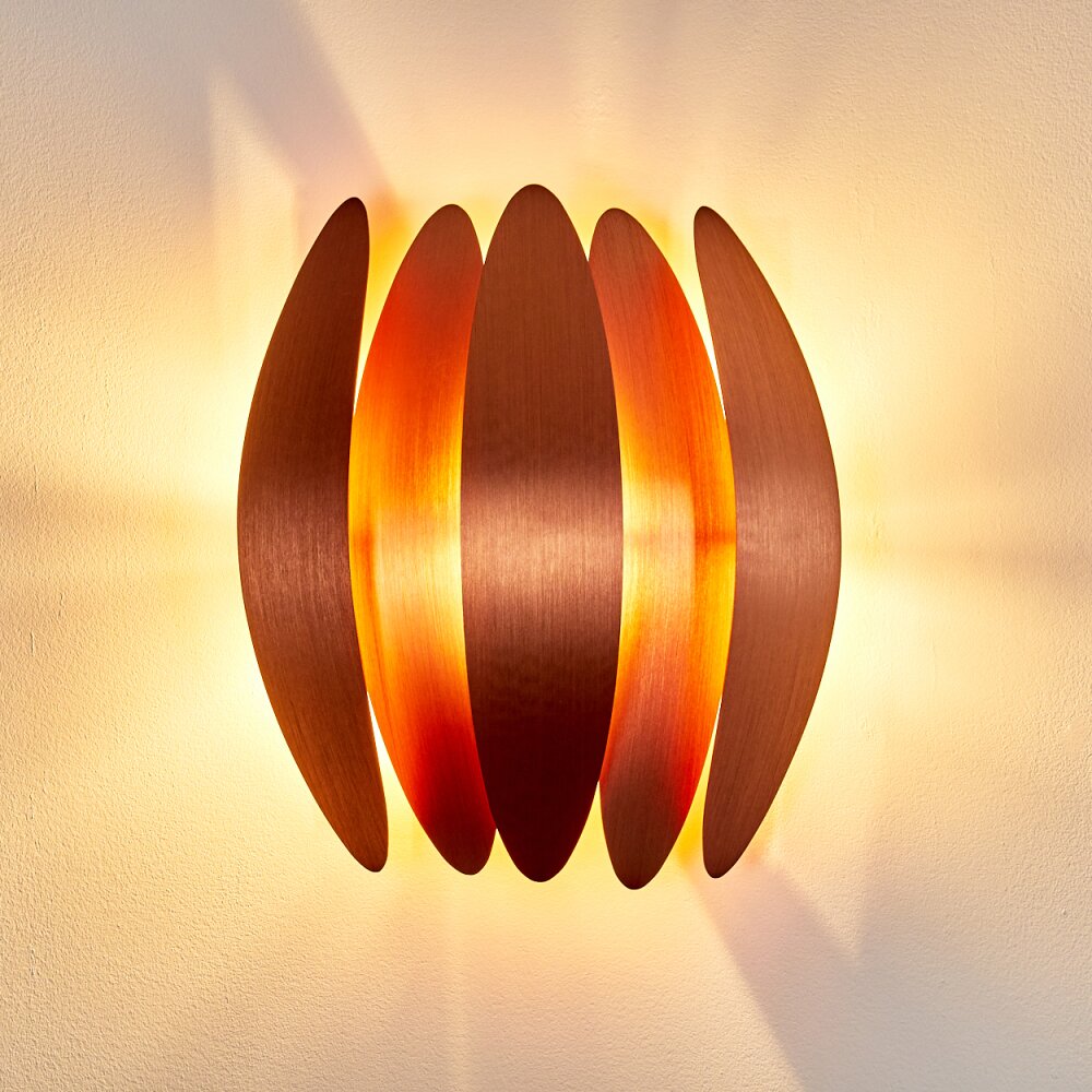 Tulpio Muurlamp Koperkleurig, 2-lichts