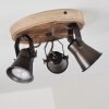 Skodsbol Plafondlamp Hout licht, Zwart, 3-lichts Skodsbol Plafondlamp Hout licht, Zwart, 3-lichts