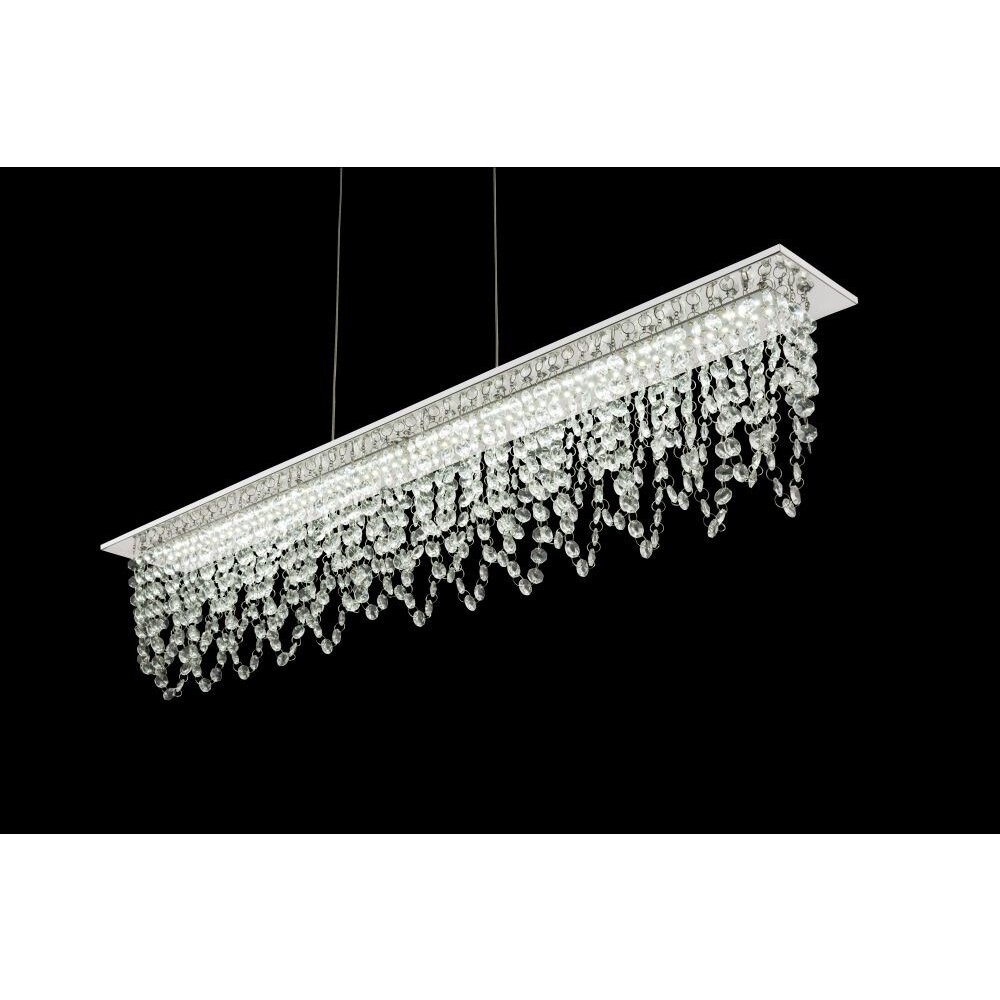 Globo SCALA Hanglamp LED Chroom, Duidelijk, 1-licht, Afstandsbediening main product photo