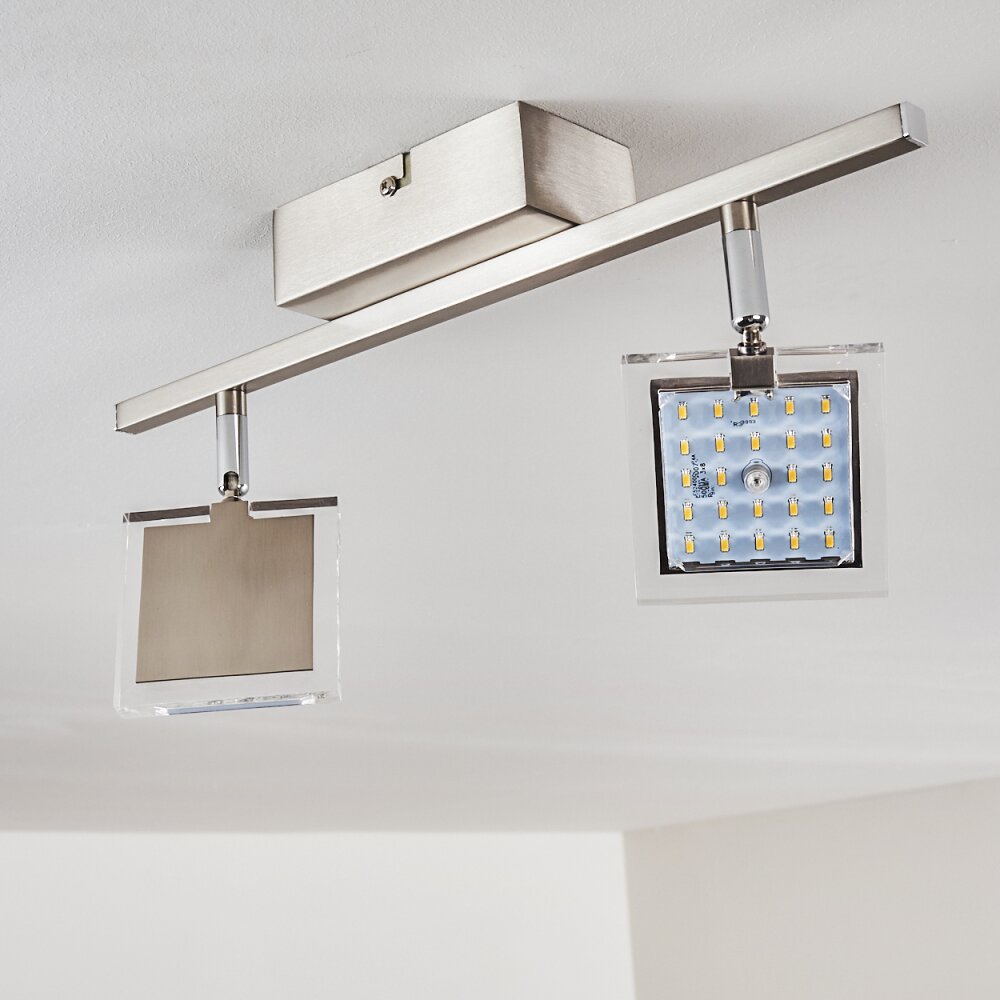 Piney Plafondlamp LED Nikkel mat, 2-lichts