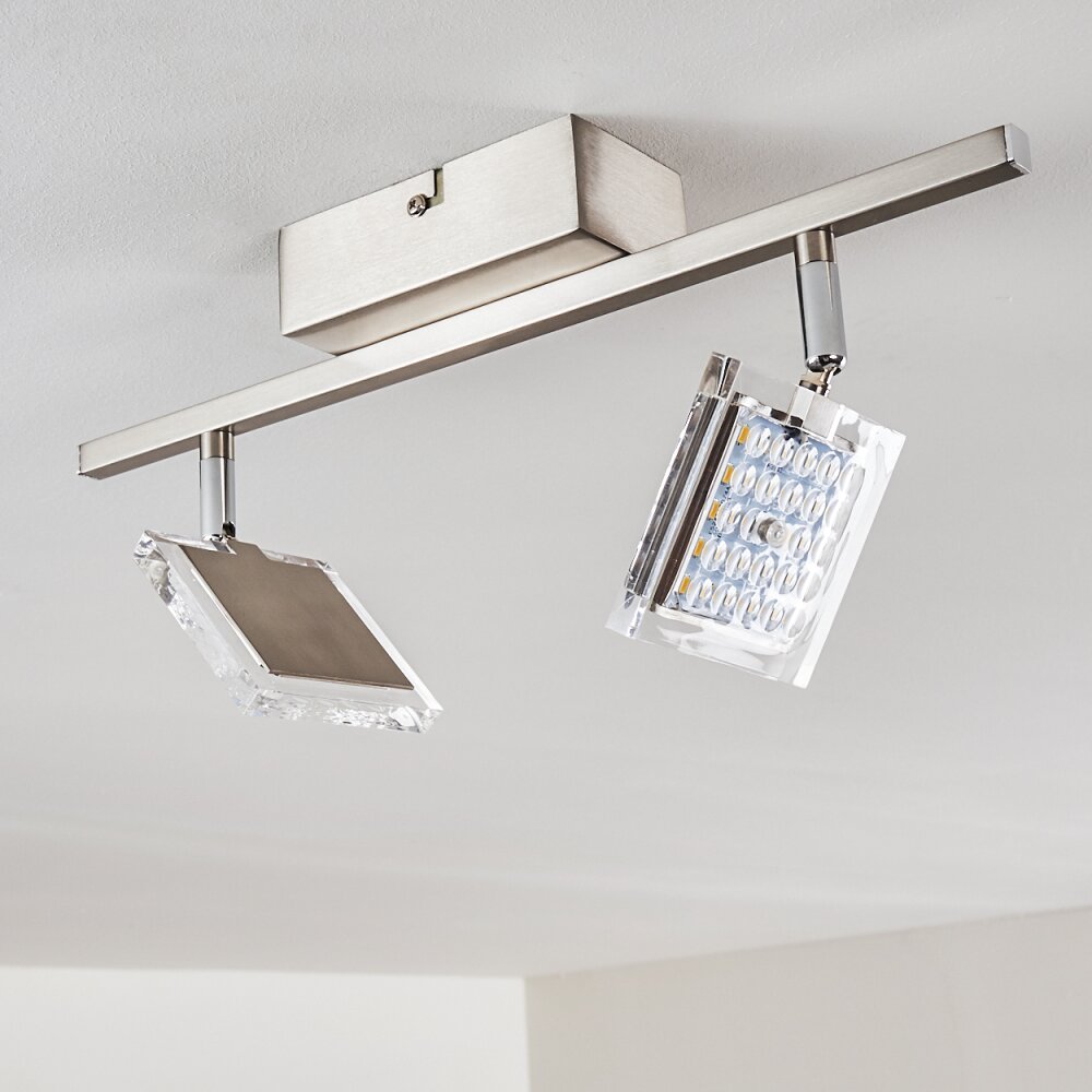 Piney Plafondlamp LED Nikkel mat, 2-lichts