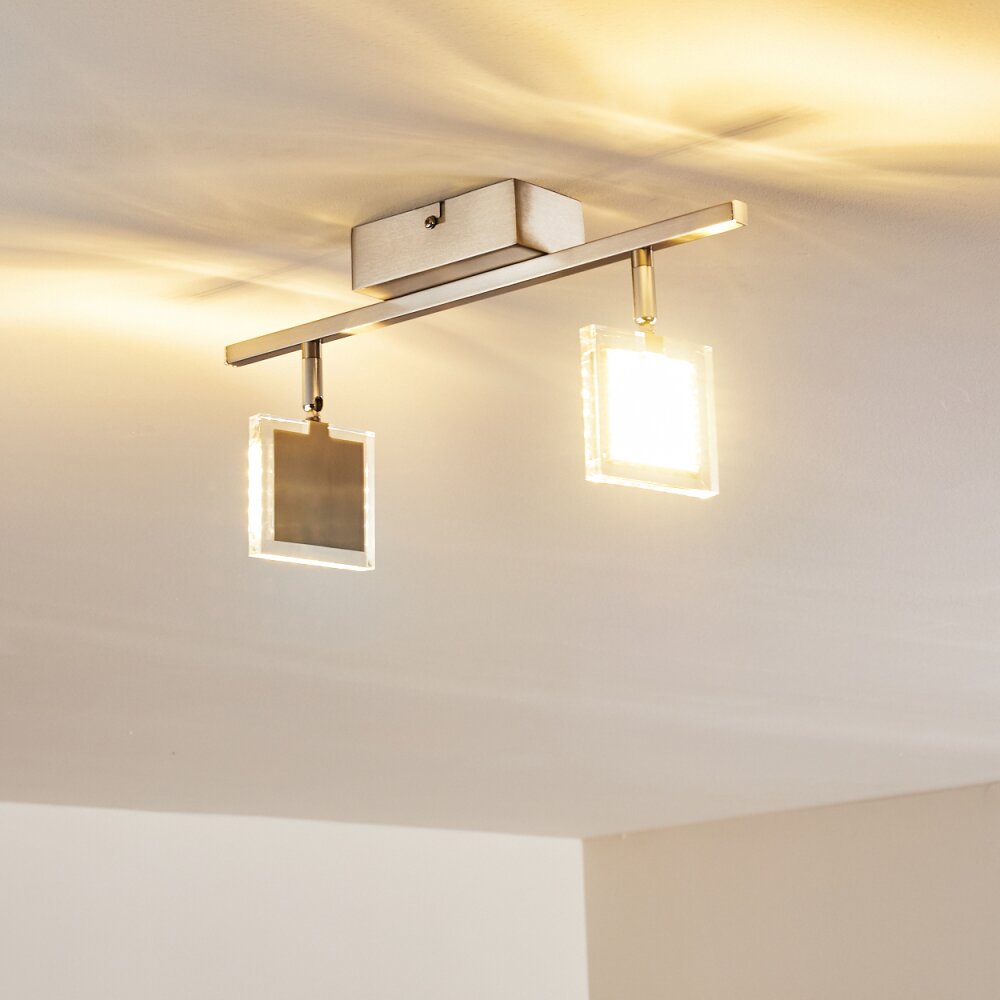Piney Plafondlamp LED Nikkel mat, 2-lichts