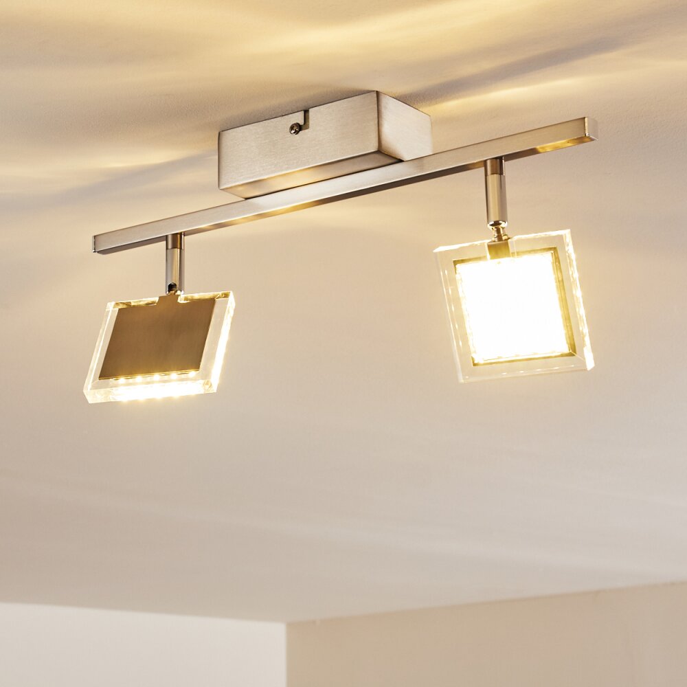 Piney Plafondlamp LED Nikkel mat, 2-lichts