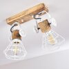 Nifun Plafondlamp Bruin, Wit, 2-lichts