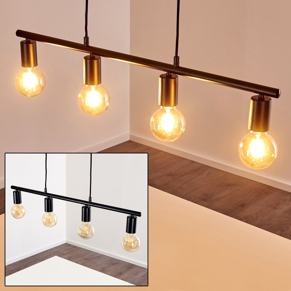 Maidford Hanglamp Zwart, 4-lichts main product photo