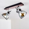 Hora Plafondlamp Hout donker, Zilver, 1-licht