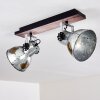 Hora Plafondlamp Hout donker, Zilver, 1-licht