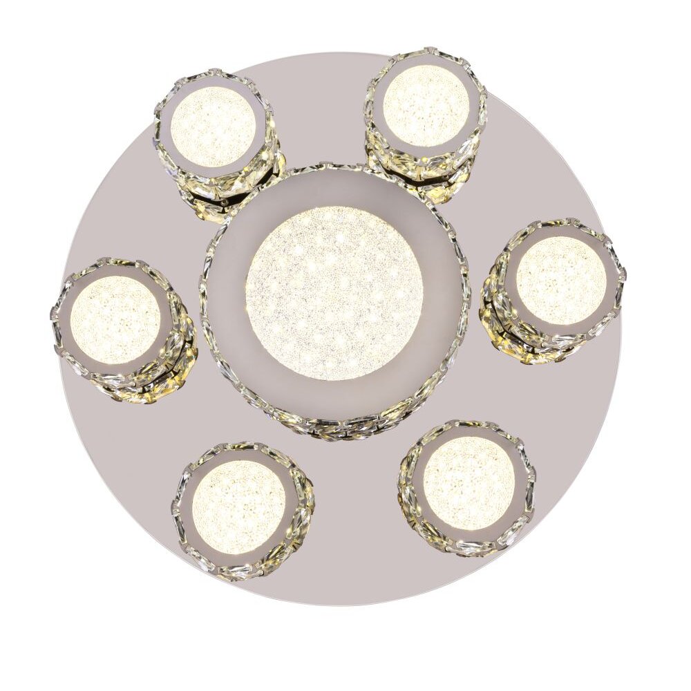 Globo AMUR Plafondlamp LED Chroom, 1-licht