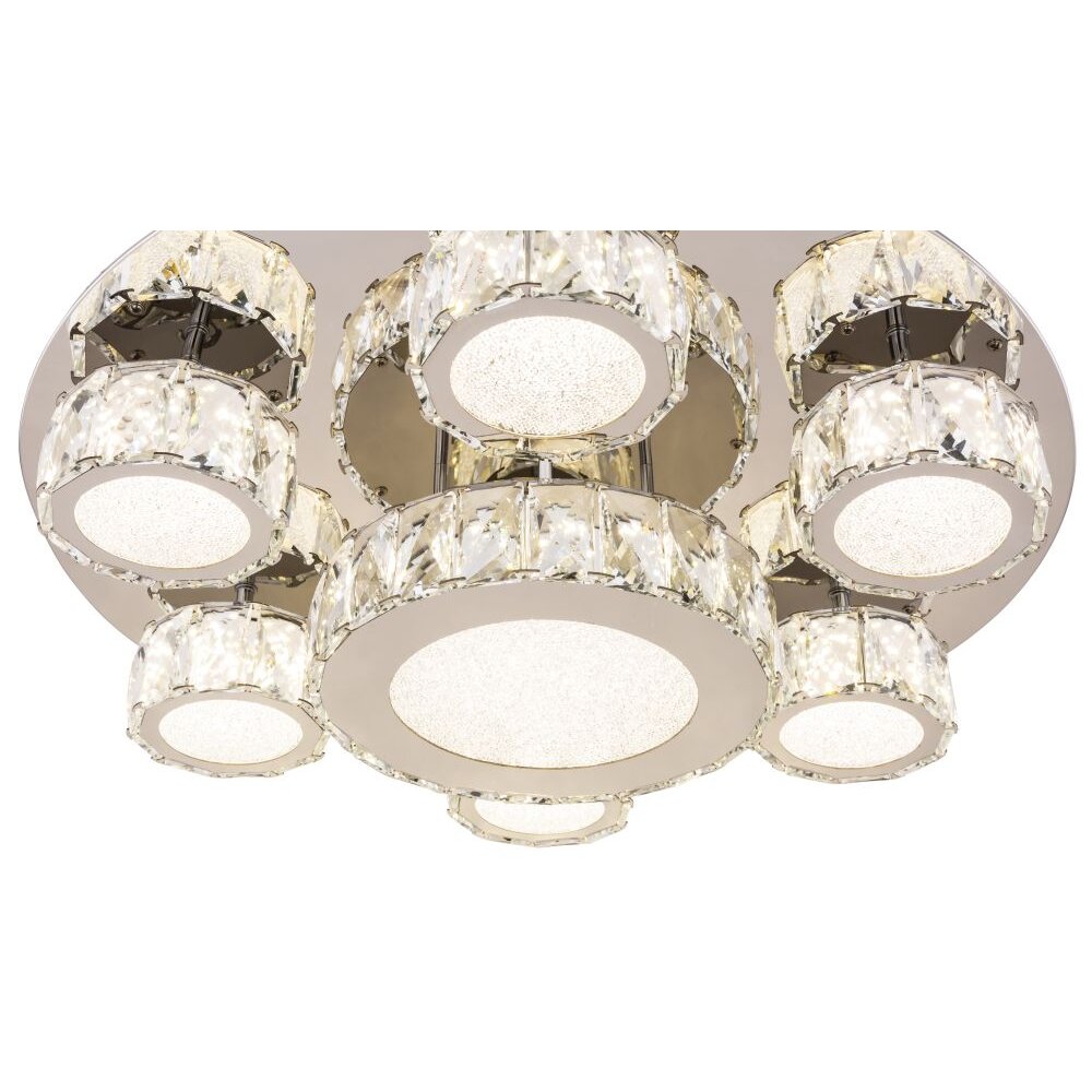 Globo AMUR Plafondlamp LED Chroom, 1-licht