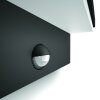 Philips Bustan Buiten muurverlichting LED Antraciet, 2-lichts, Bewegingsmelder